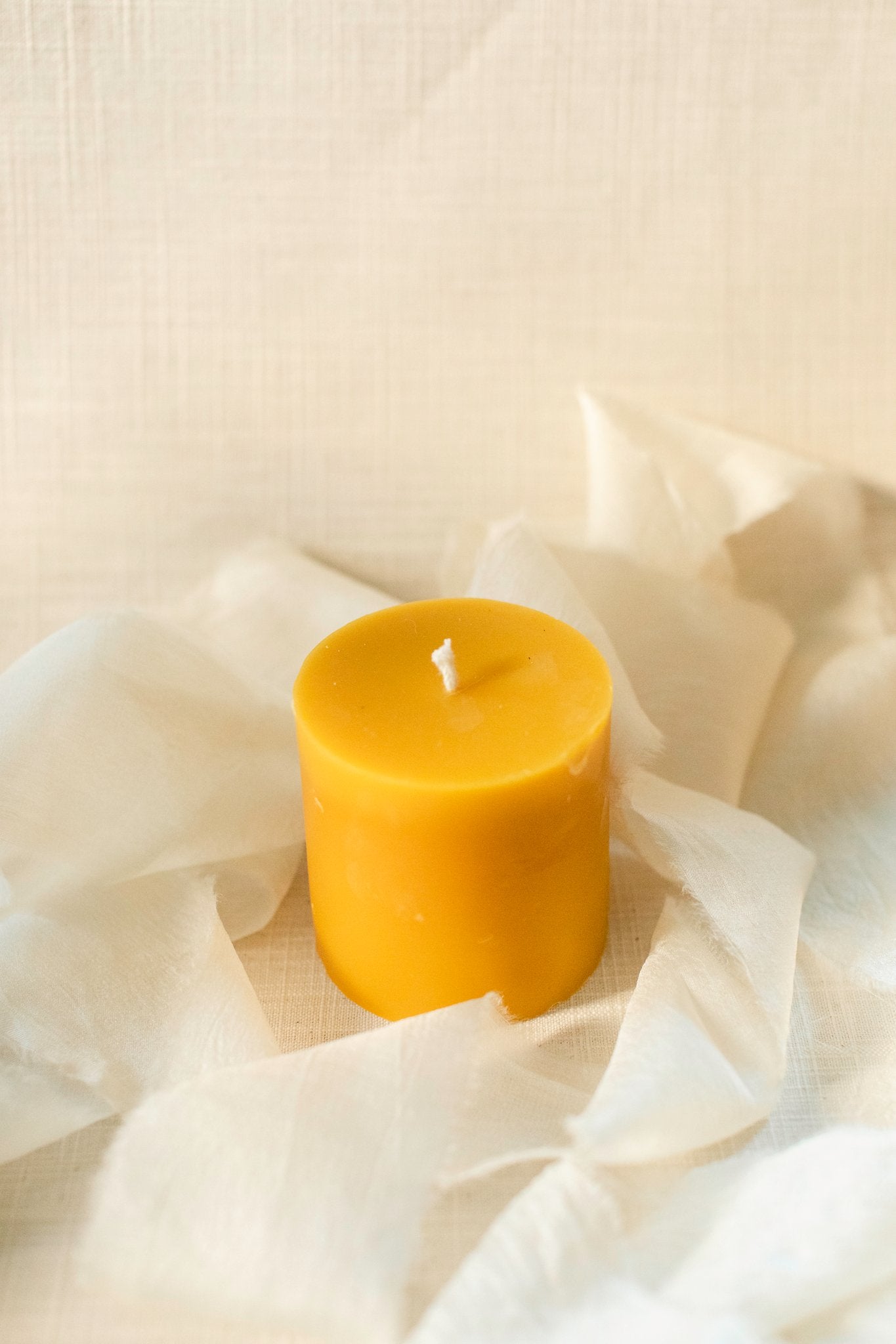 3x3 Beeswax Pillar Candle