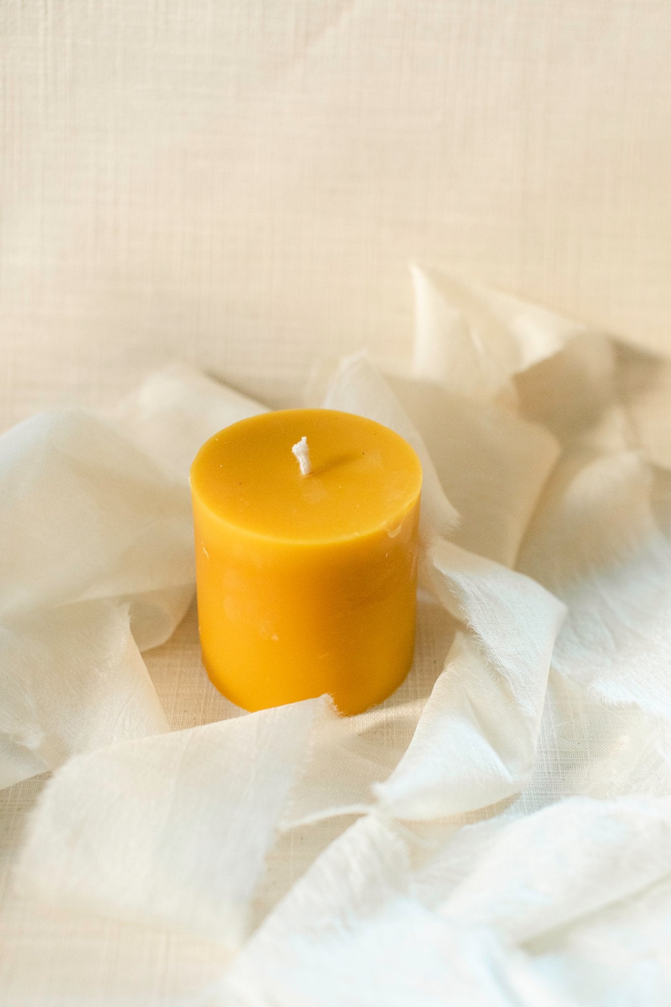 3x3 Beeswax Pillar Candle