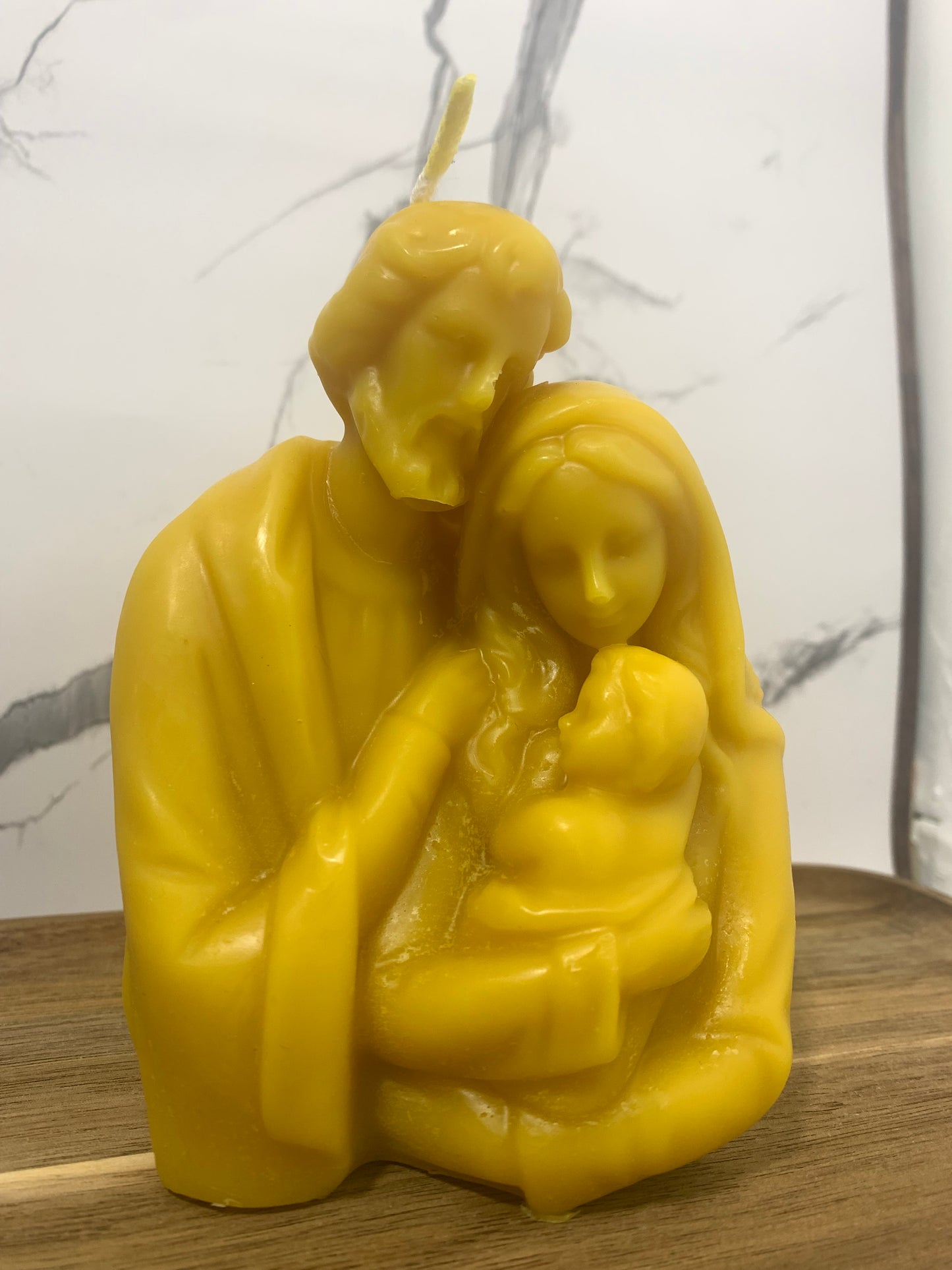 Holy Family Beeswax Candle