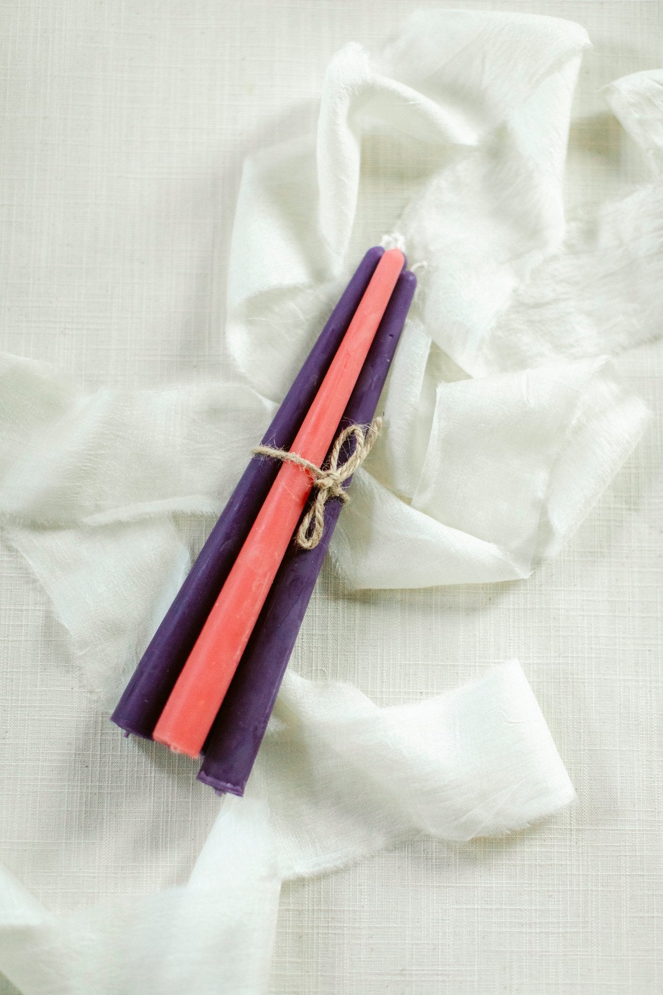 100% Beeswax Advent Taper Candles 10"