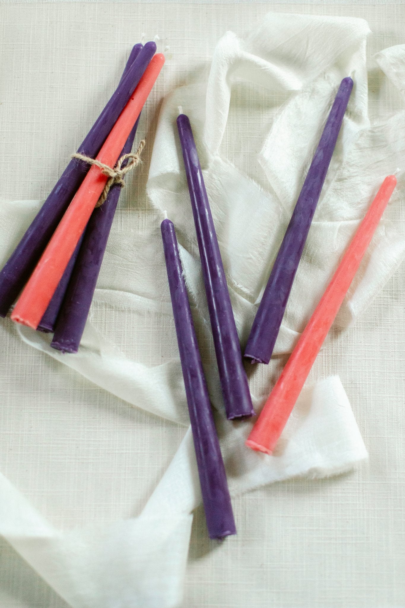 100% Beeswax Advent Taper Candles 10"