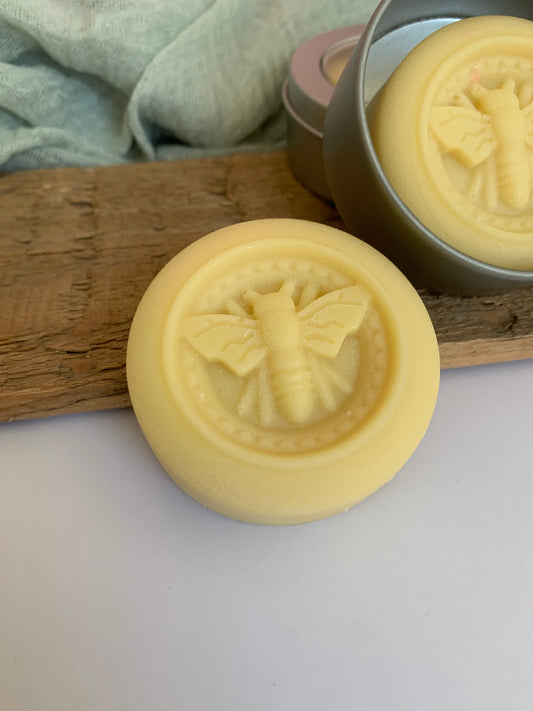 Shea Butter Balm - Nourishing Beeswax Lotion Bar - Non-toxic, Fragrance Free