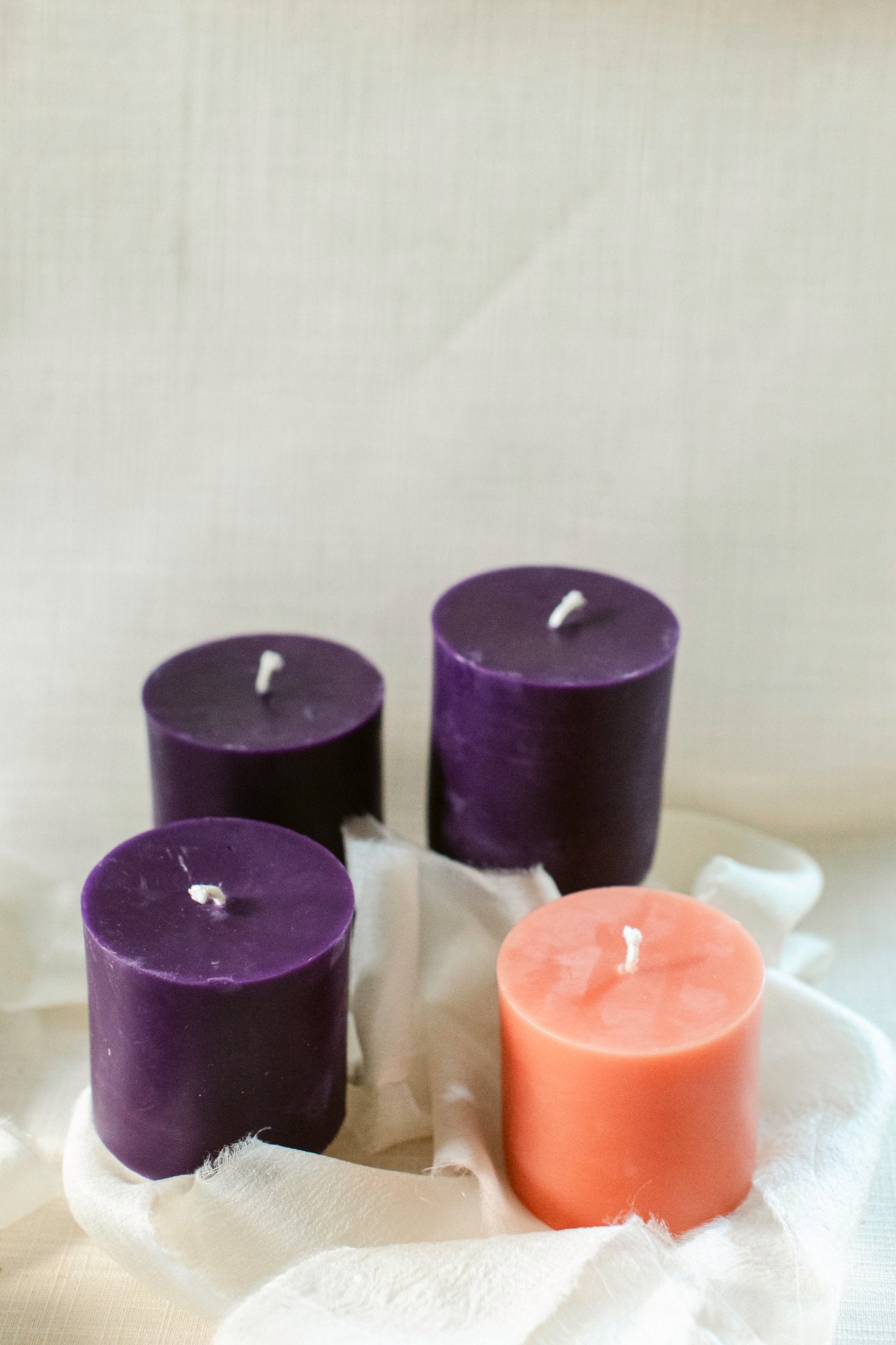 3x3 Beeswax Advent Pillar Candles