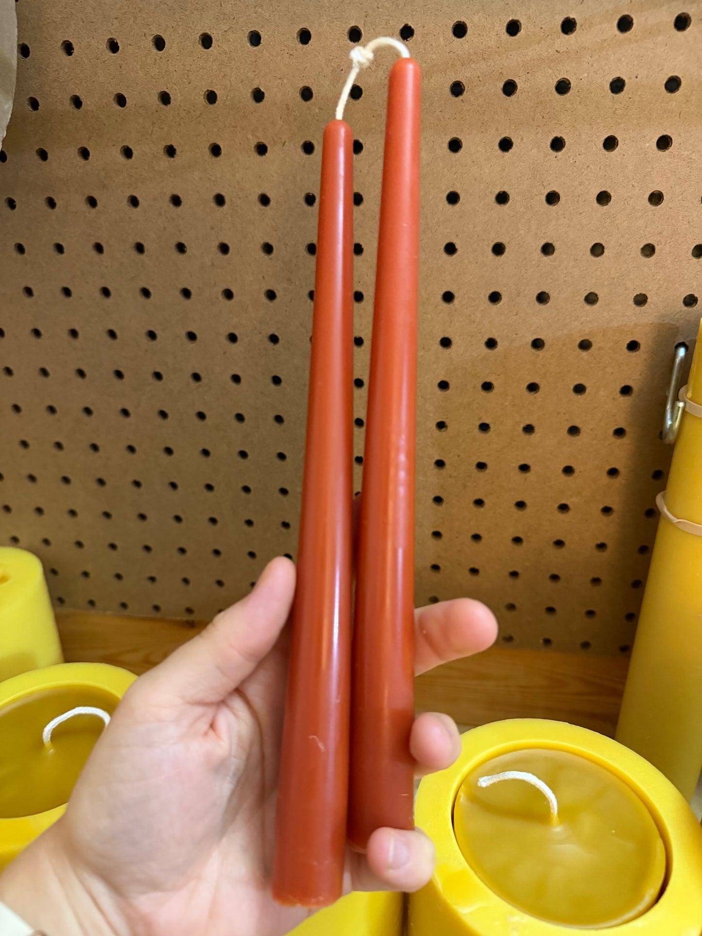 10" Beeswax Taper Candles (2)