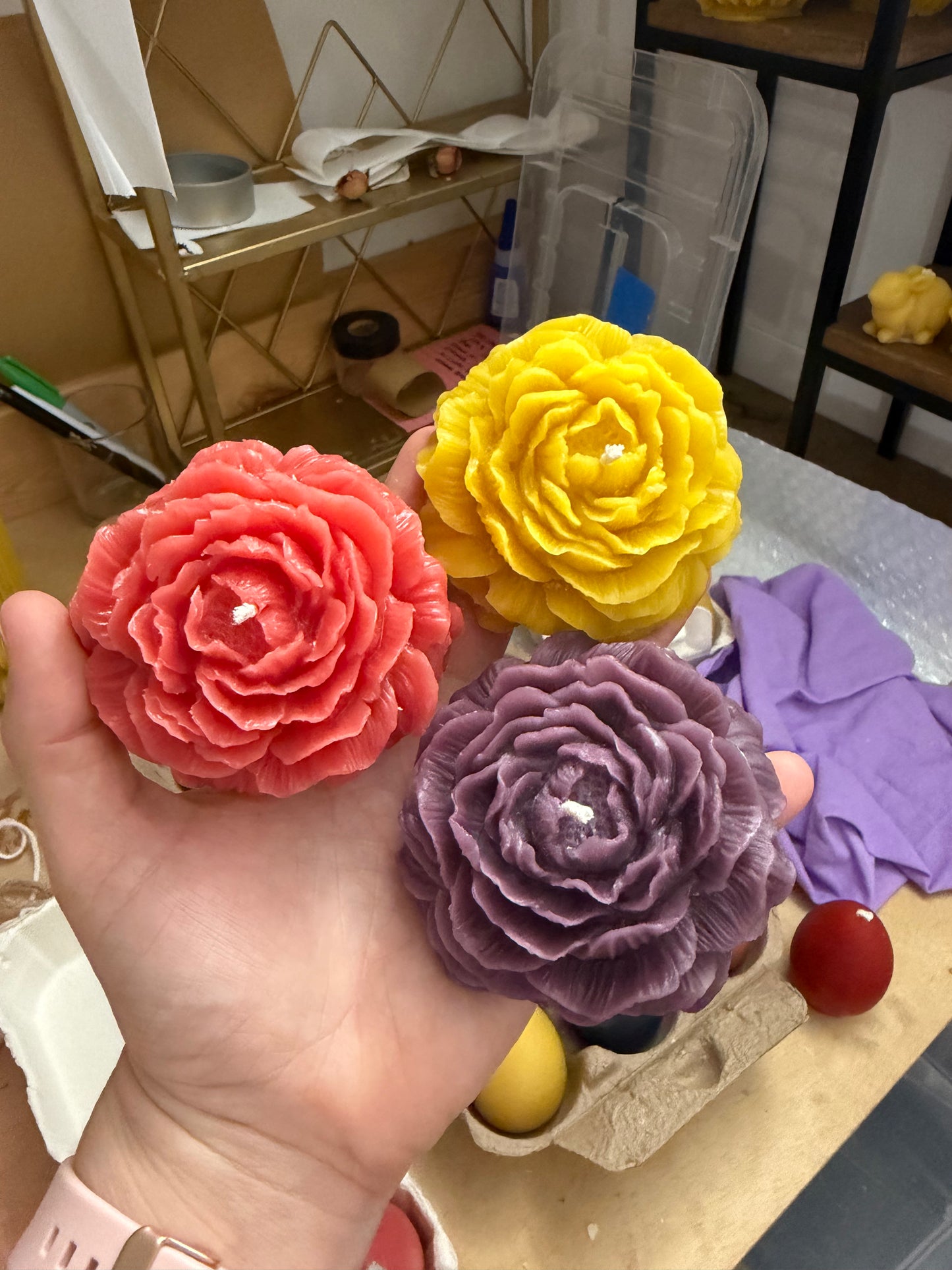 Beeswax Flower Candle