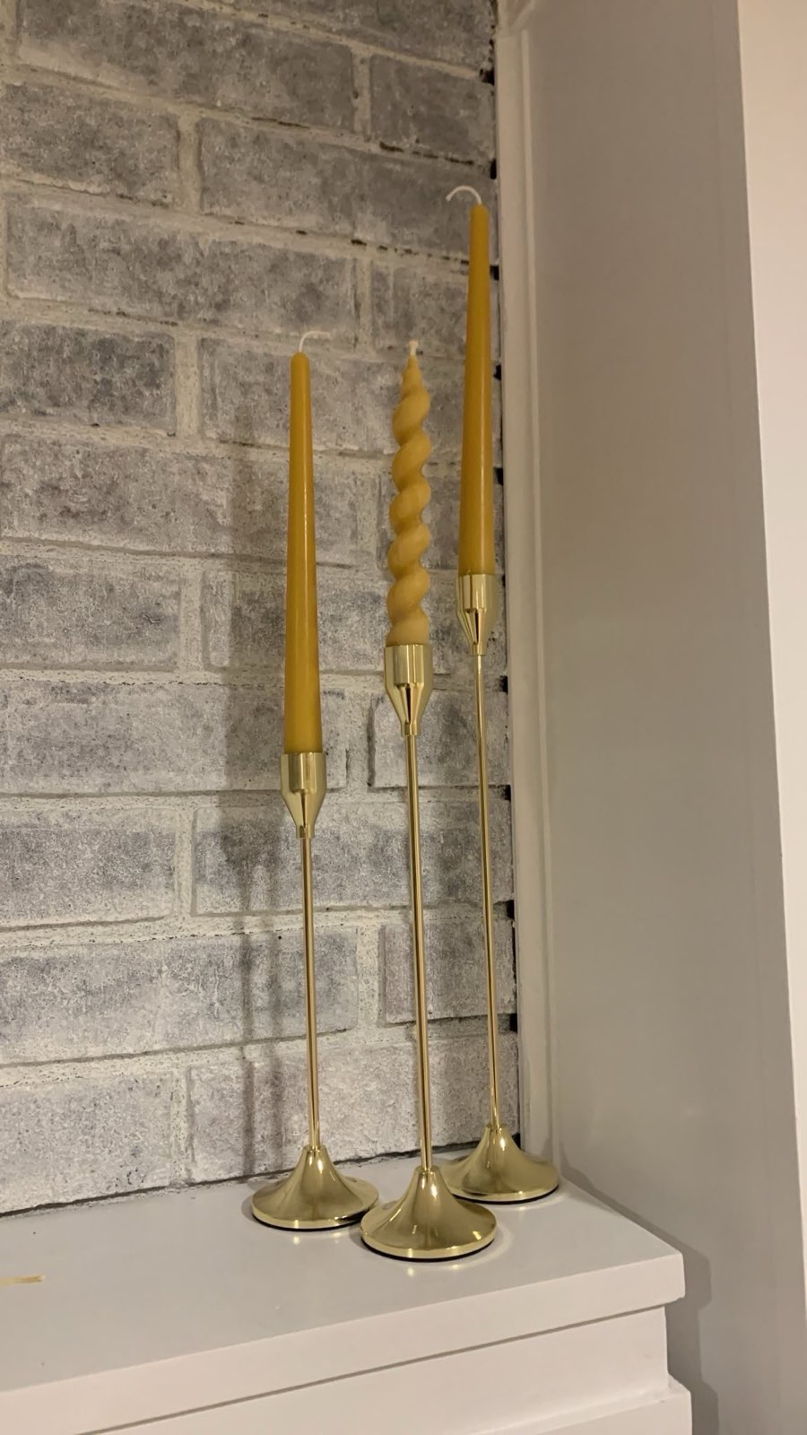 10" Beeswax Taper Candles