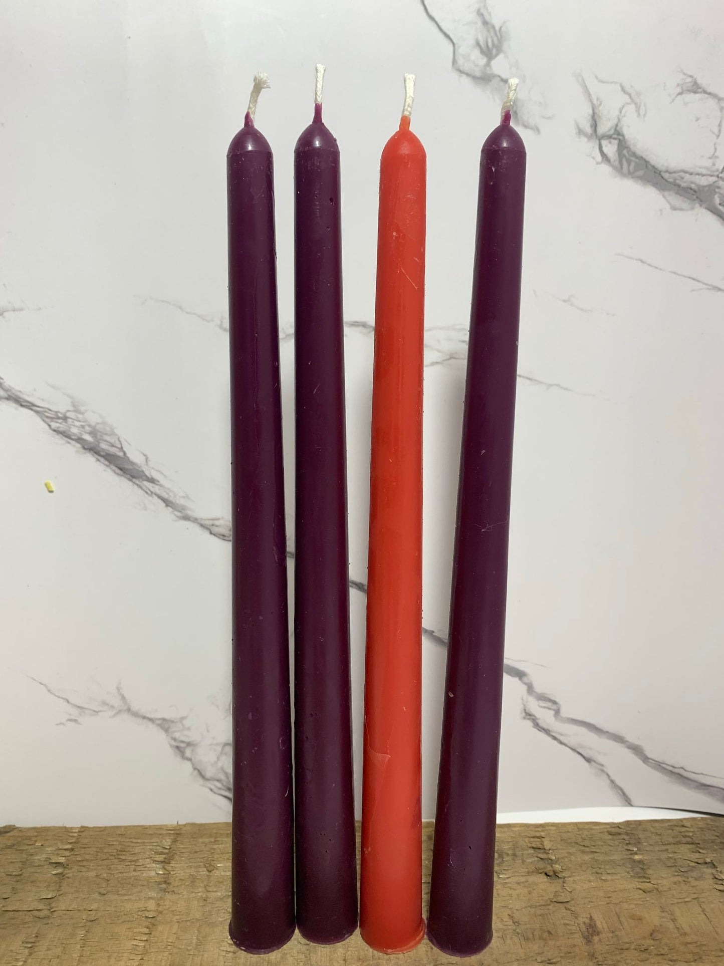 100% Beeswax Advent Taper Candles 10"