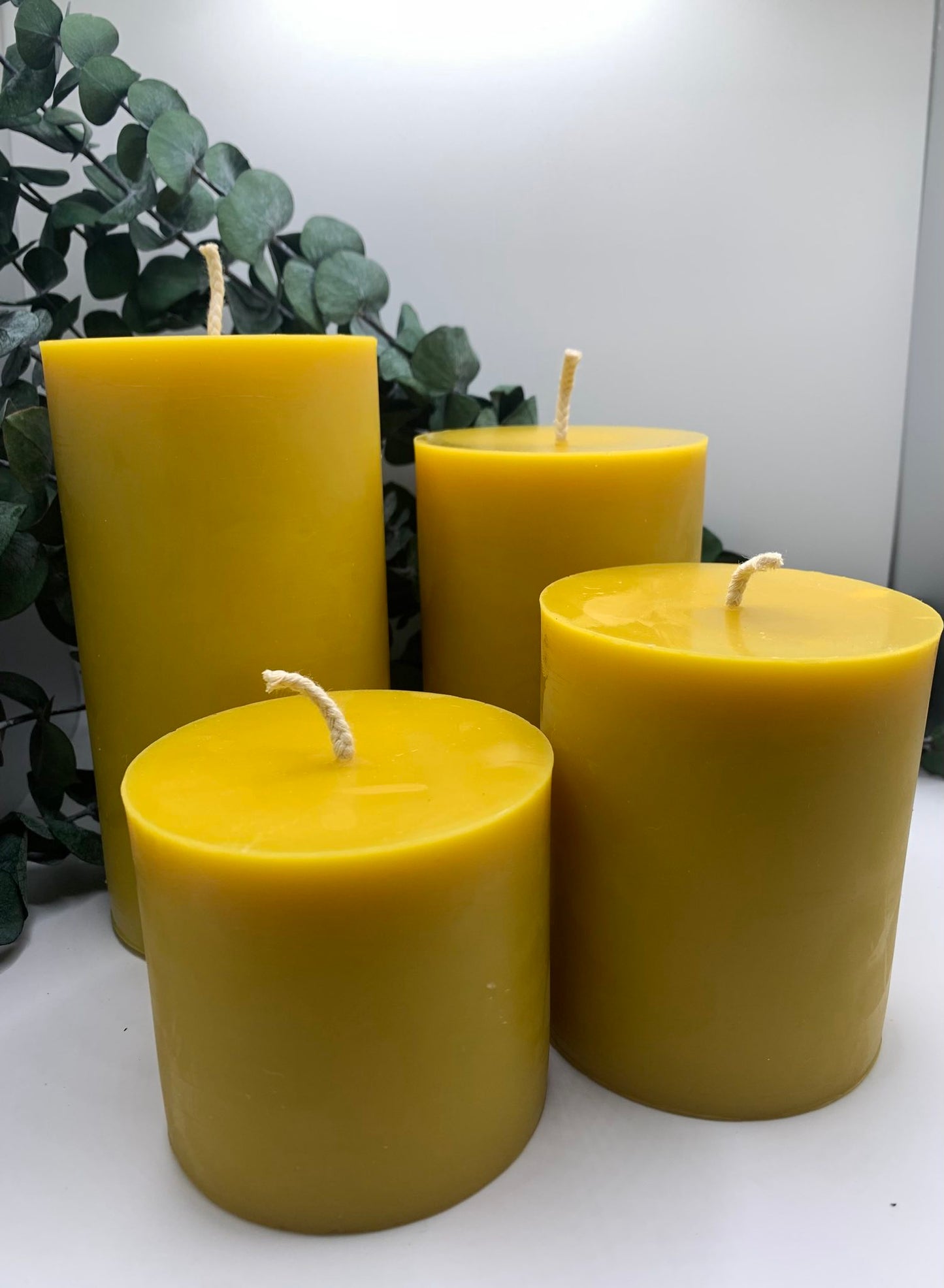 3"x 6" Beeswax Pillar Candle