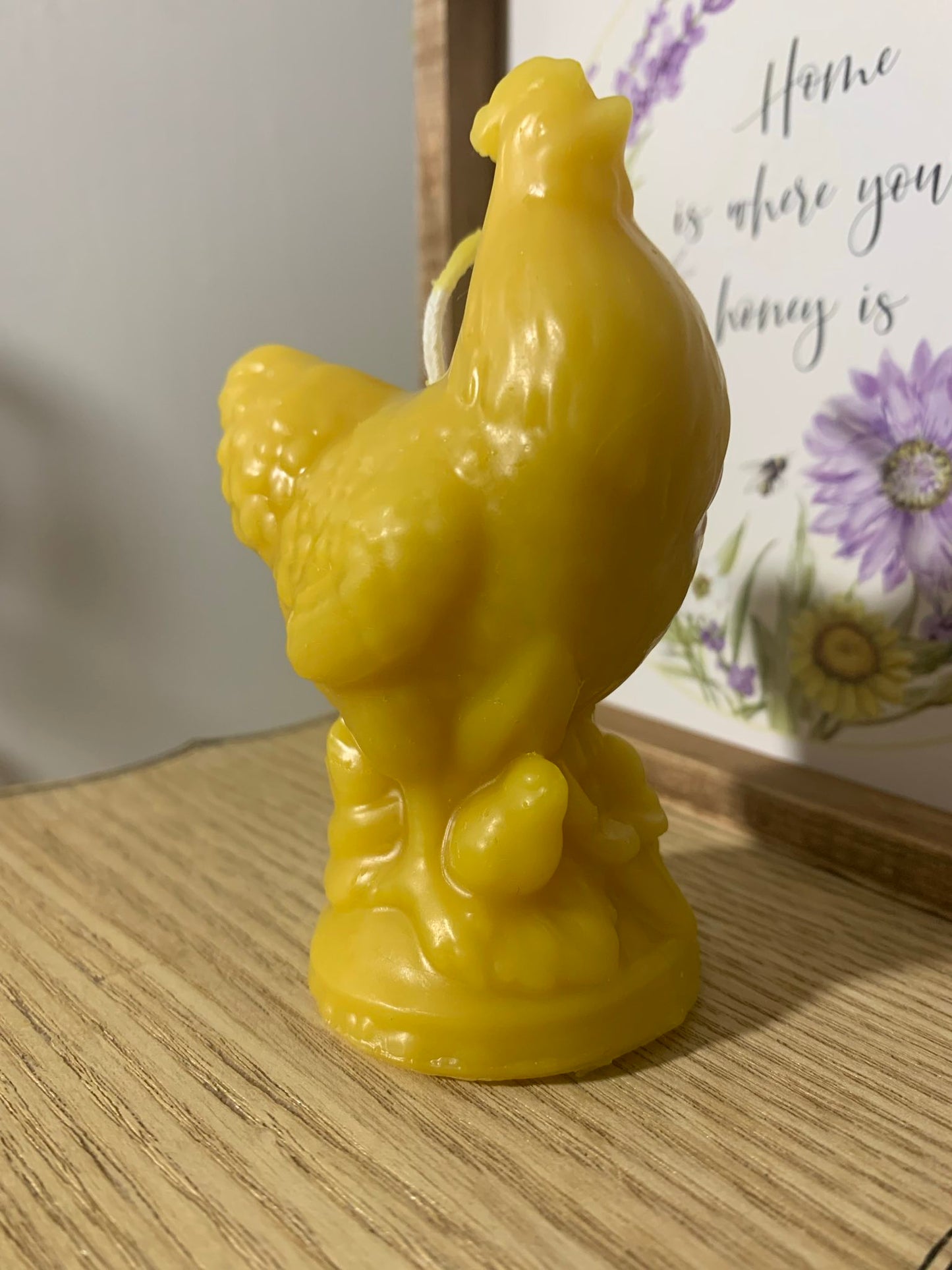 100% Beeswax Hen Candle