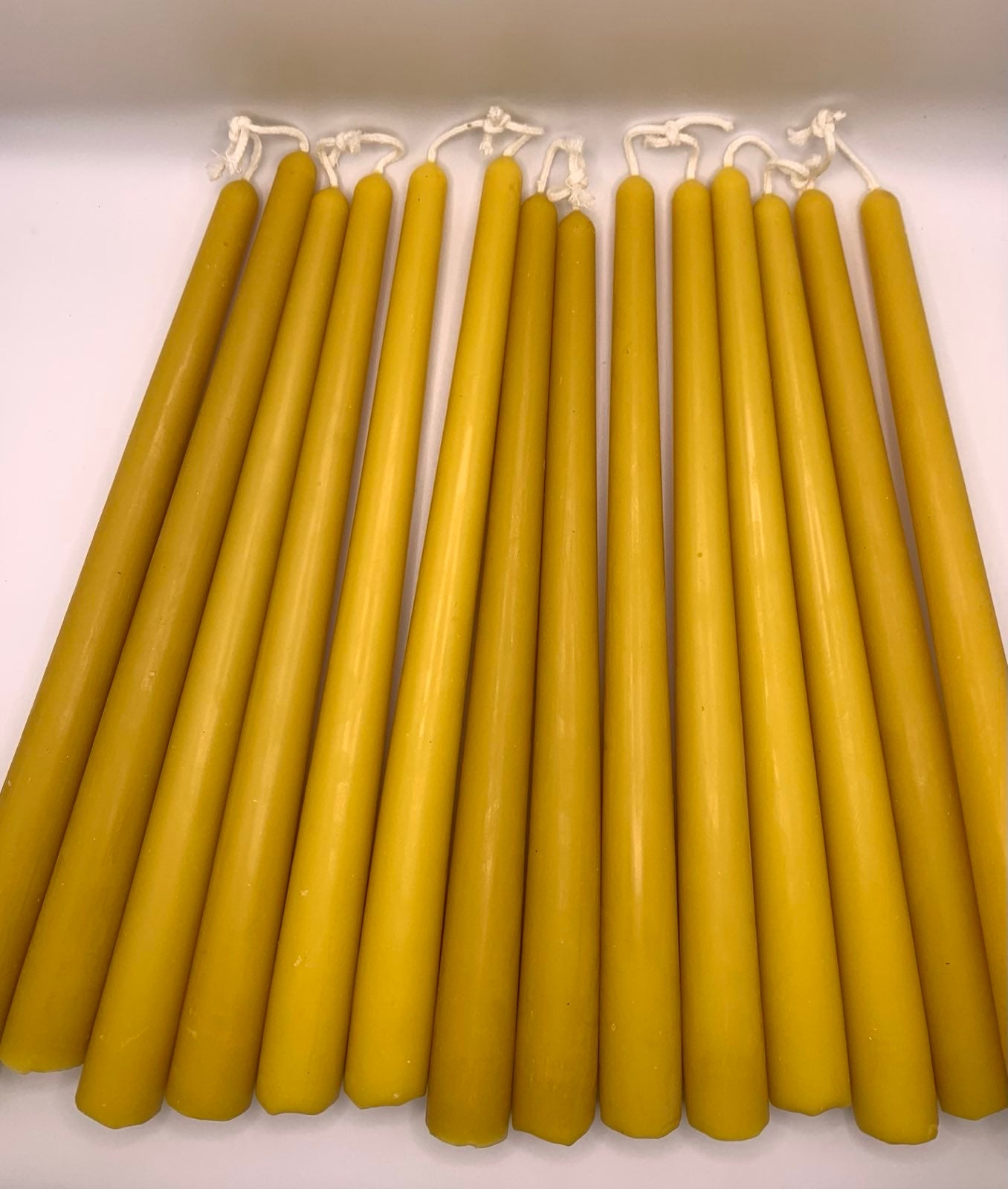 10" Beeswax Taper Candles