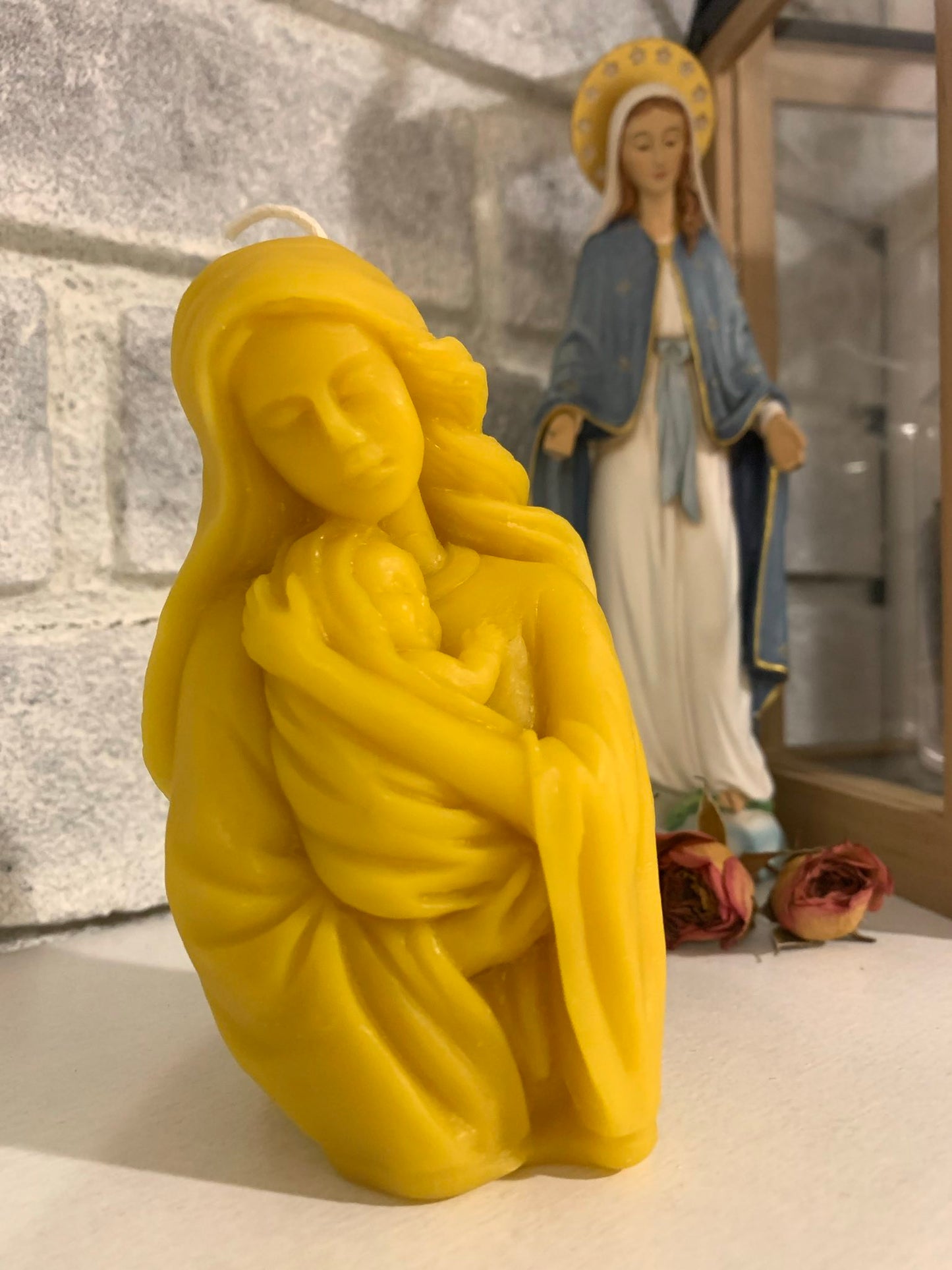 Madonna and Child 100% Beeswax Candle