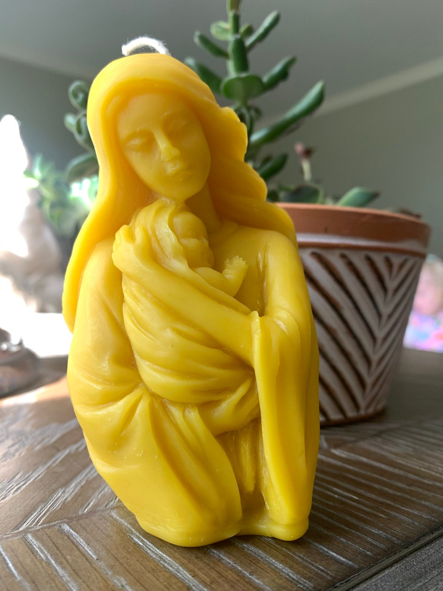 Madonna and Child 100% Beeswax Candle