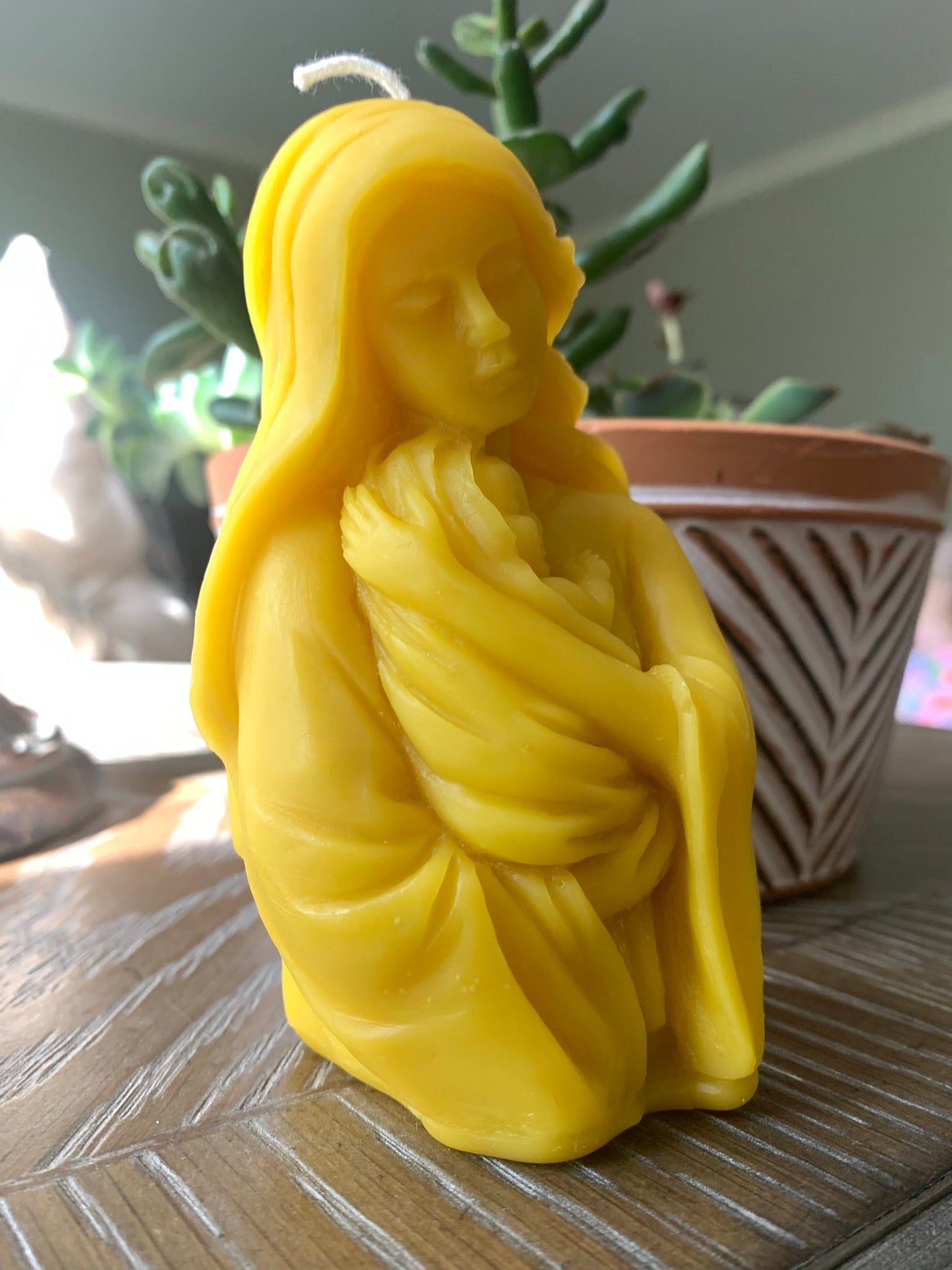 Madonna and Child 100% Beeswax Candle