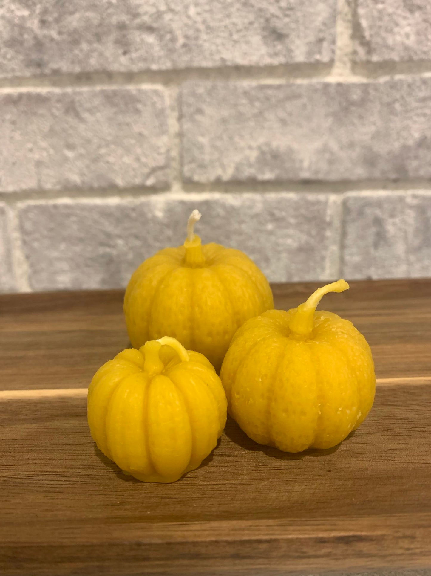 100% Beeswax Mini Pumpkin Candle Set - fall Halloween candles autumn candles nontoxic fall candles