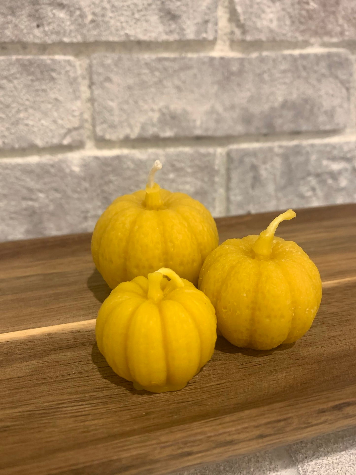 100% Beeswax Mini Pumpkin Candle Set - fall Halloween candles autumn candles nontoxic fall candles