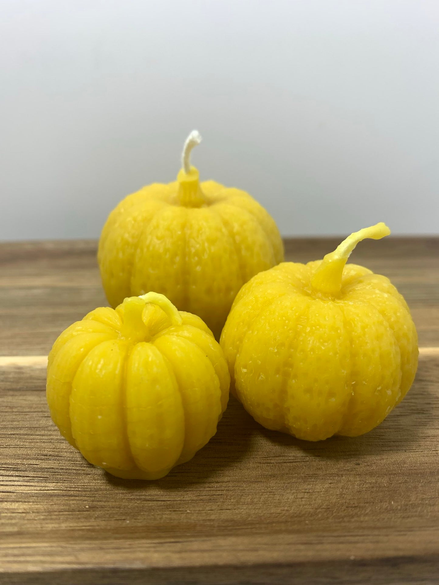 100% Beeswax Mini Pumpkin Candle Set - fall Halloween candles autumn candles nontoxic fall candles