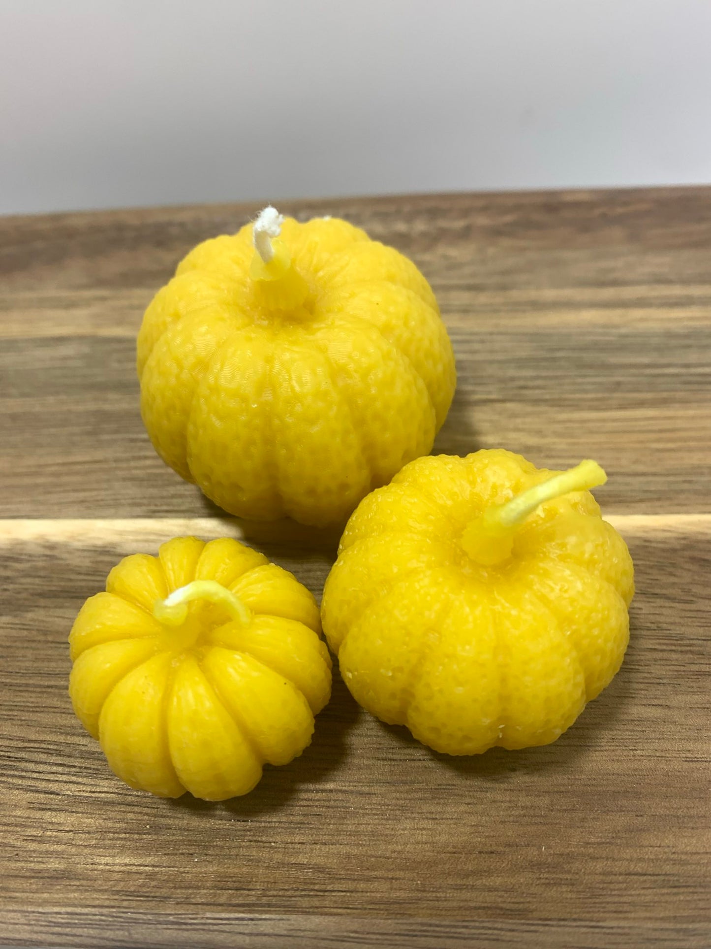 100% Beeswax Mini Pumpkin Candle Set - fall Halloween candles autumn candles nontoxic fall candles