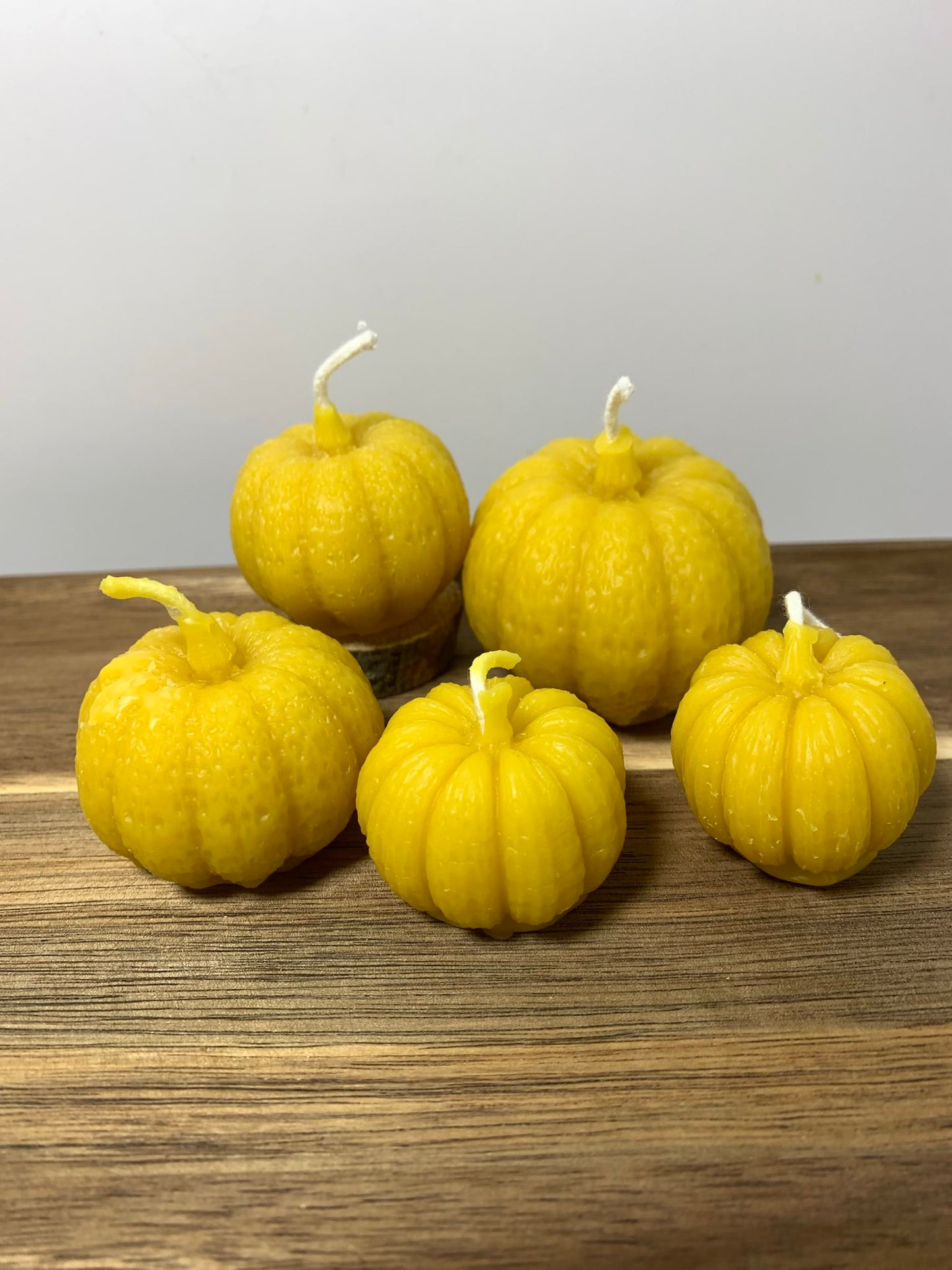 100% Beeswax Mini Pumpkin Candle Set - fall Halloween candles autumn candles nontoxic fall candles