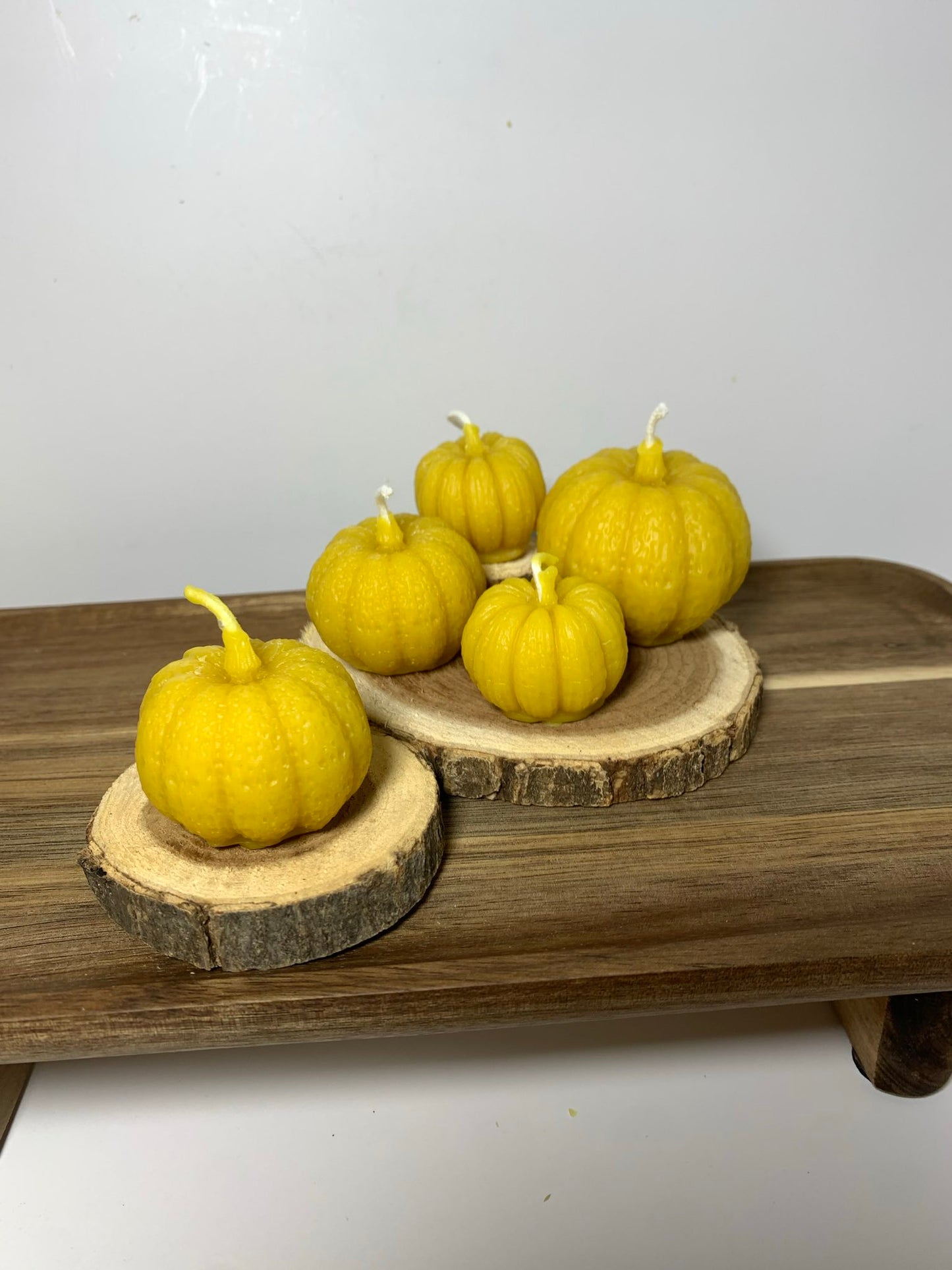 100% Beeswax Mini Pumpkin Candle Set - fall Halloween candles autumn candles nontoxic fall candles