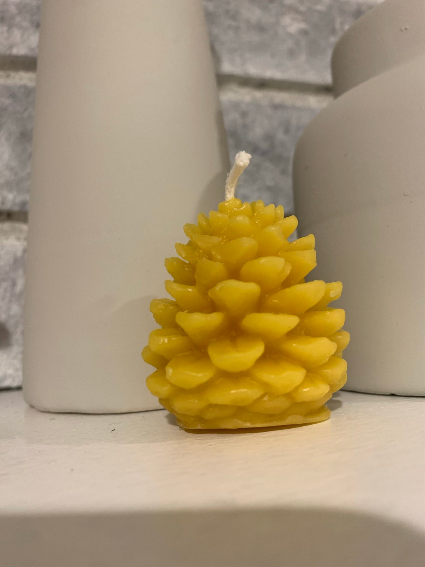 100% Beeswax Mini Pinecone Candle