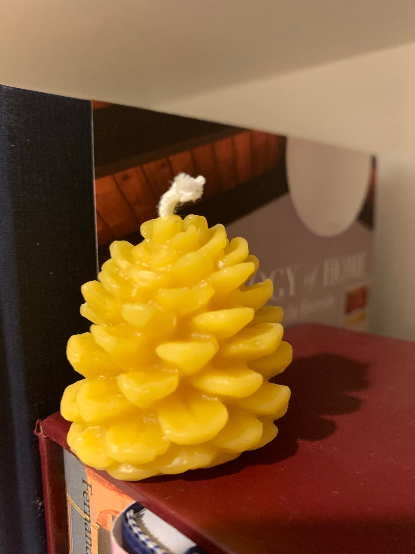 100% Beeswax Mini Pinecone Candle