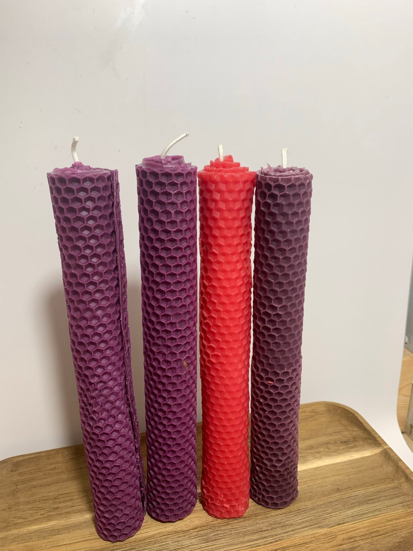 100% Beeswax Advent Rolled Taper Candles