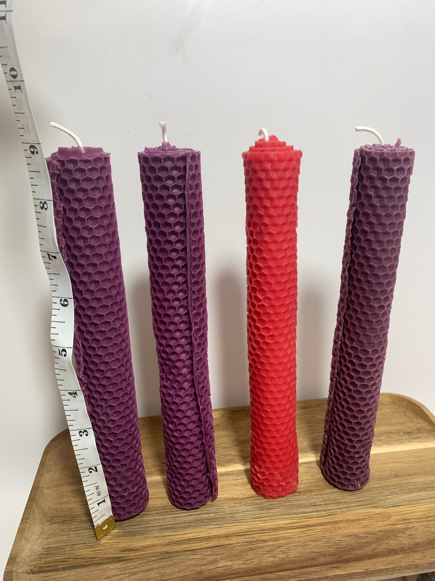 100% Beeswax Advent Rolled Taper Candles