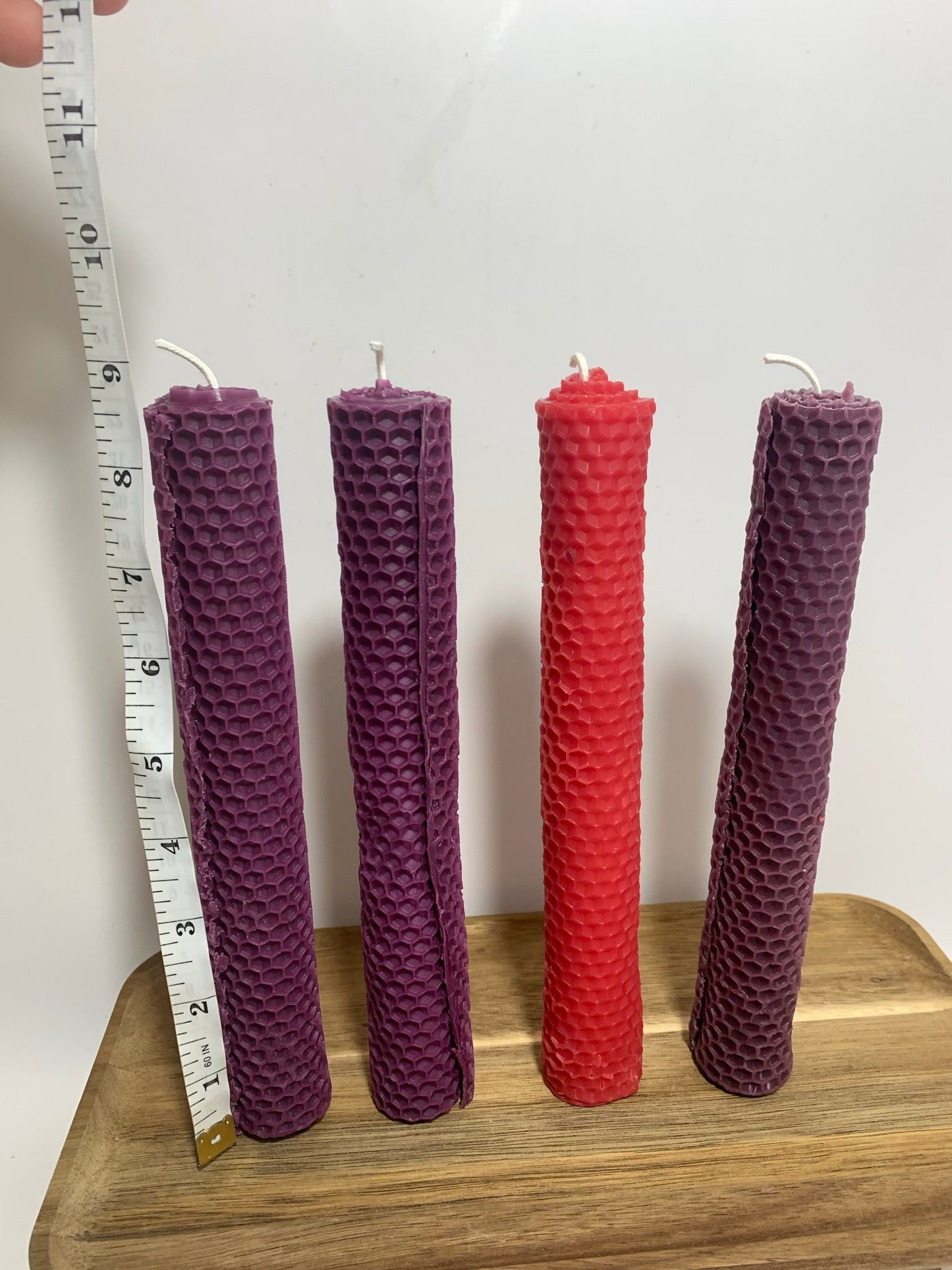 100% Beeswax Advent Rolled Taper Candles