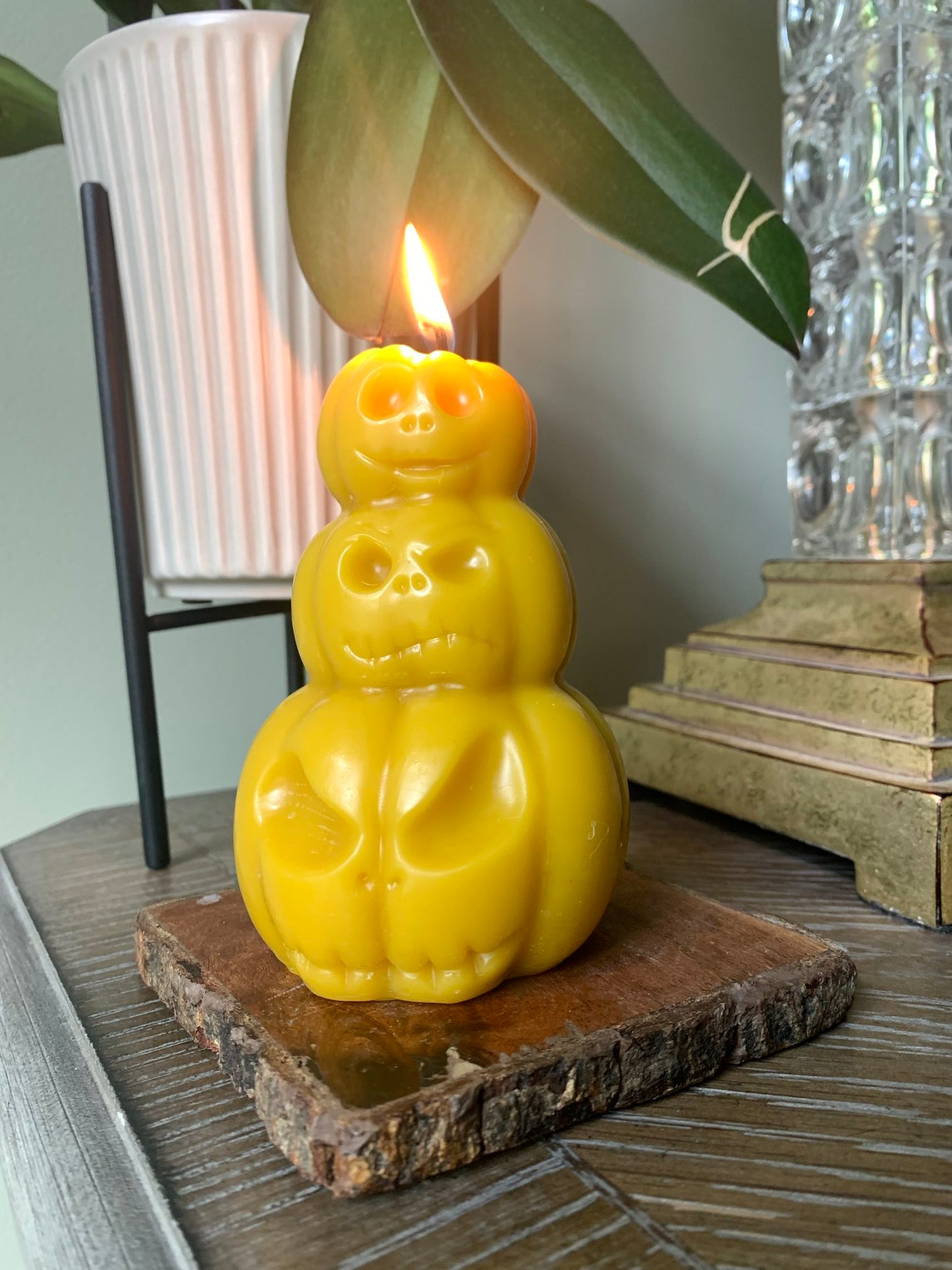 100% Beeswax Pumpkin Stack Candle