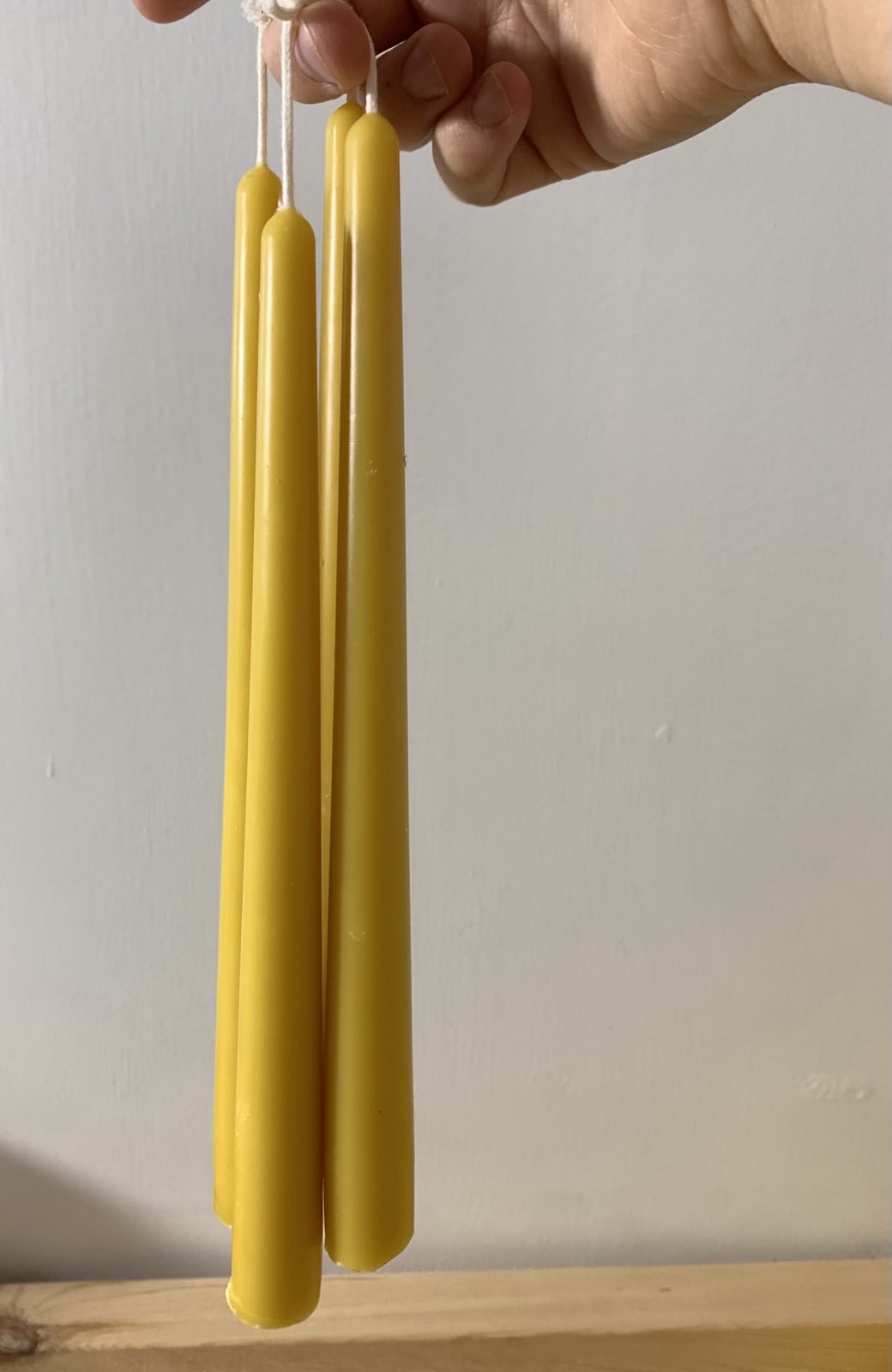 10" Beeswax Taper Candles