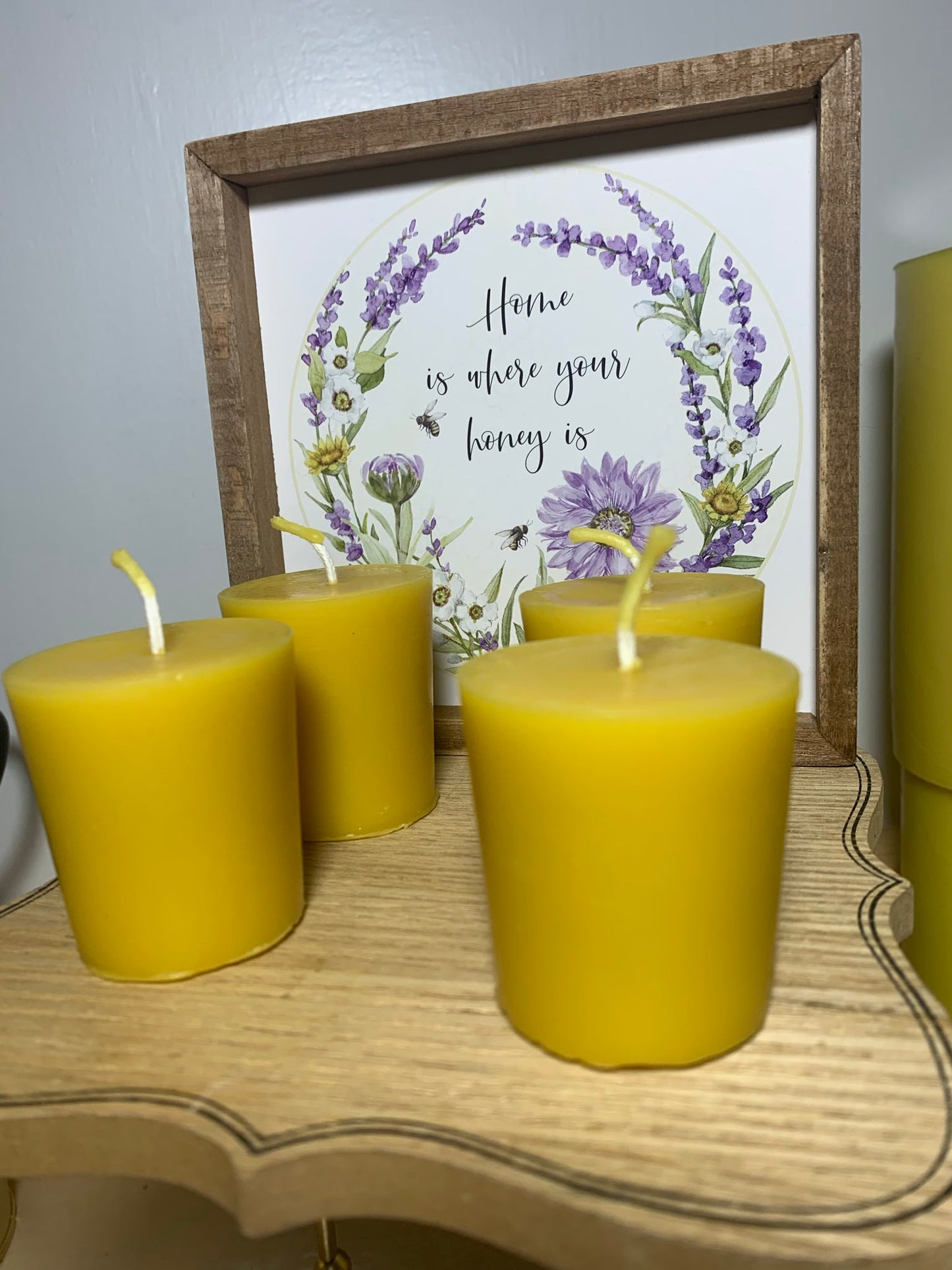 100% Beeswax Votive Candle