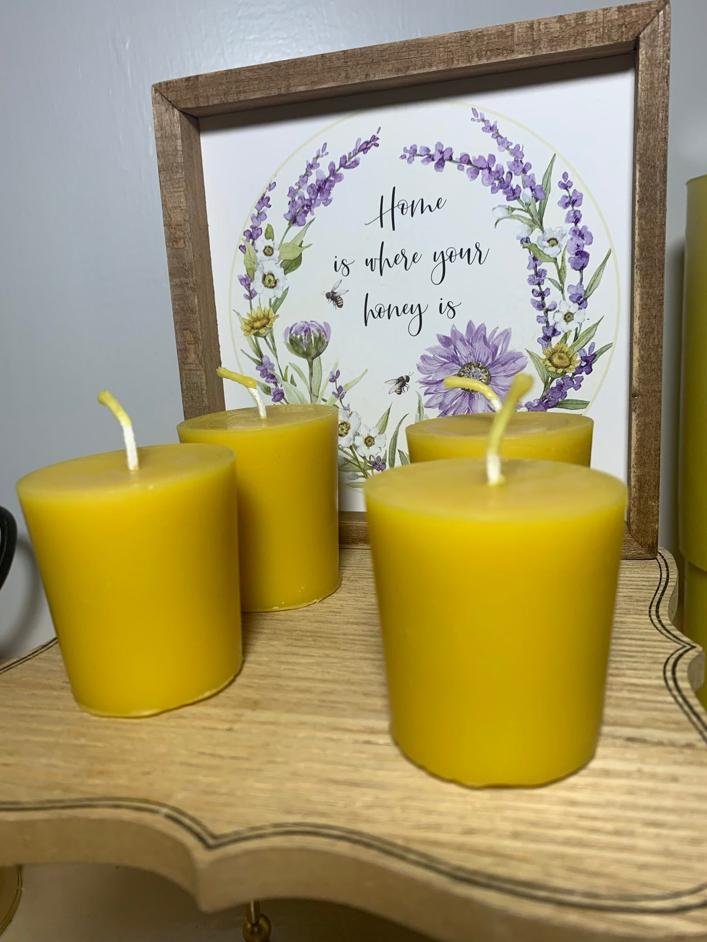 100% Beeswax Votive Candle