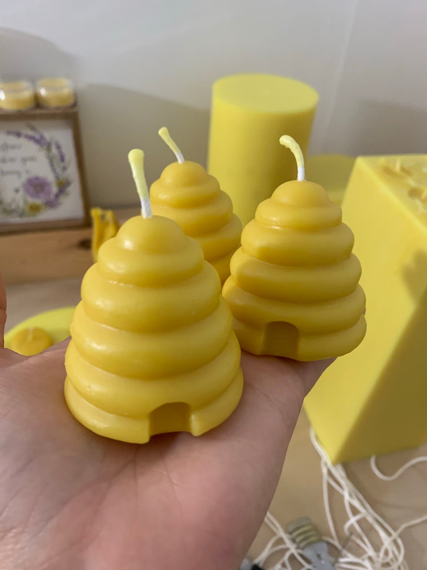 100% Beeswax Beehive Votive Mold