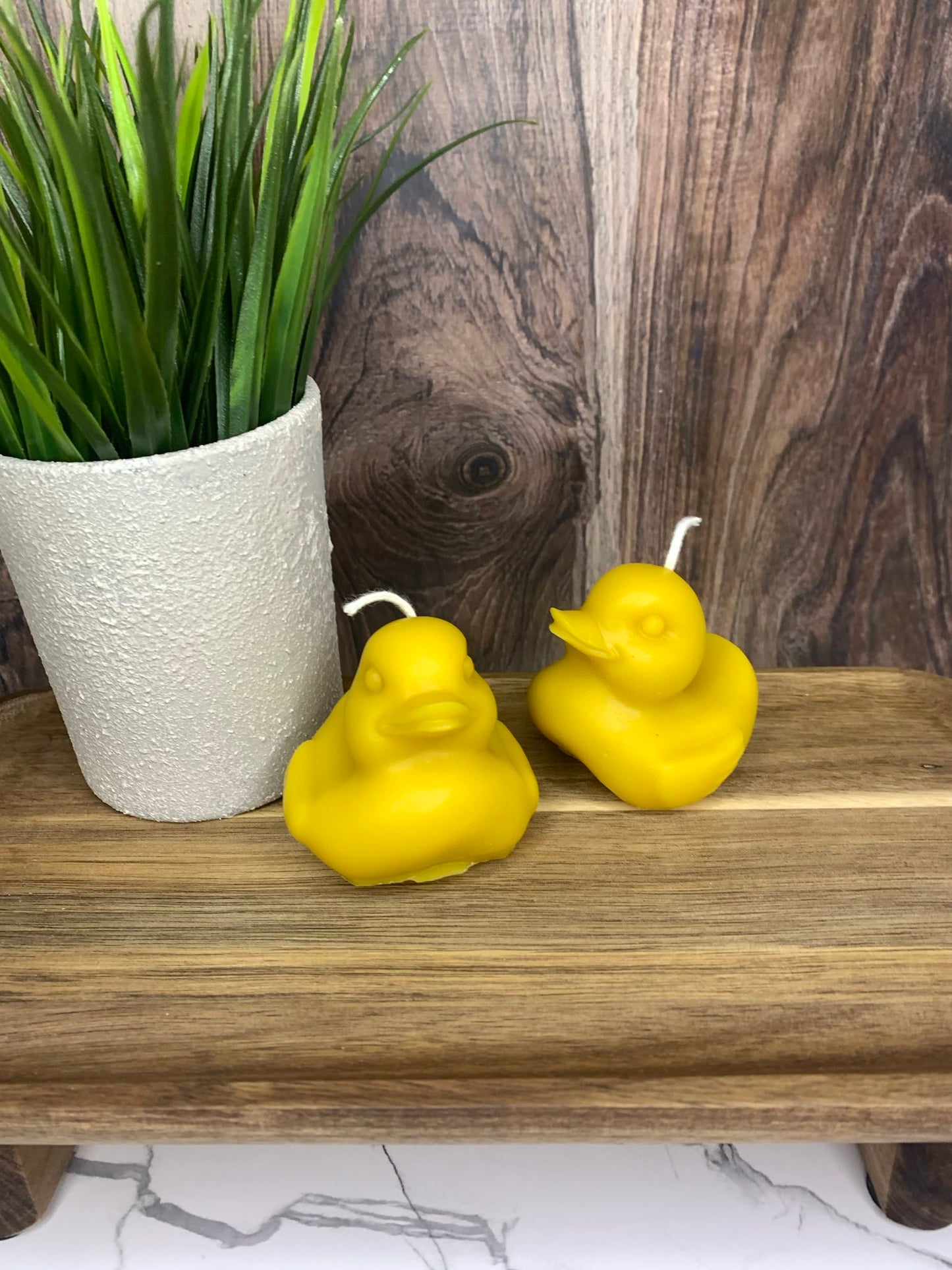 Yellow Duck 100% Beeswax Candle | Home Decor Candle - Yellow Ducky - duck cake topper