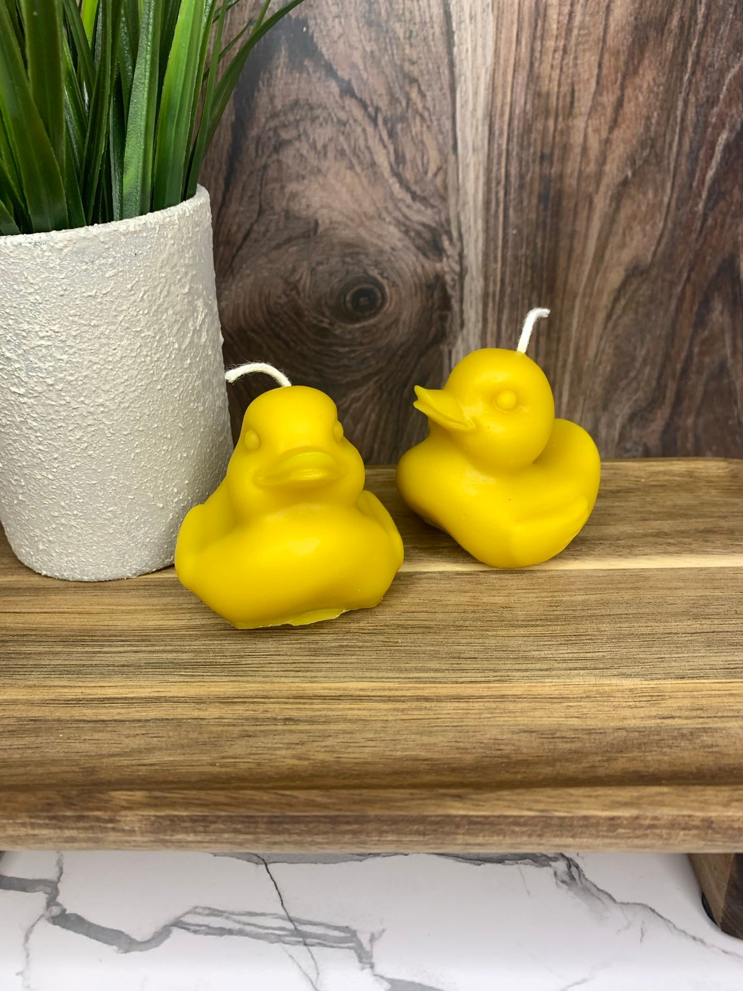 Yellow Duck 100% Beeswax Candle | Home Decor Candle - Yellow Ducky - duck cake topper