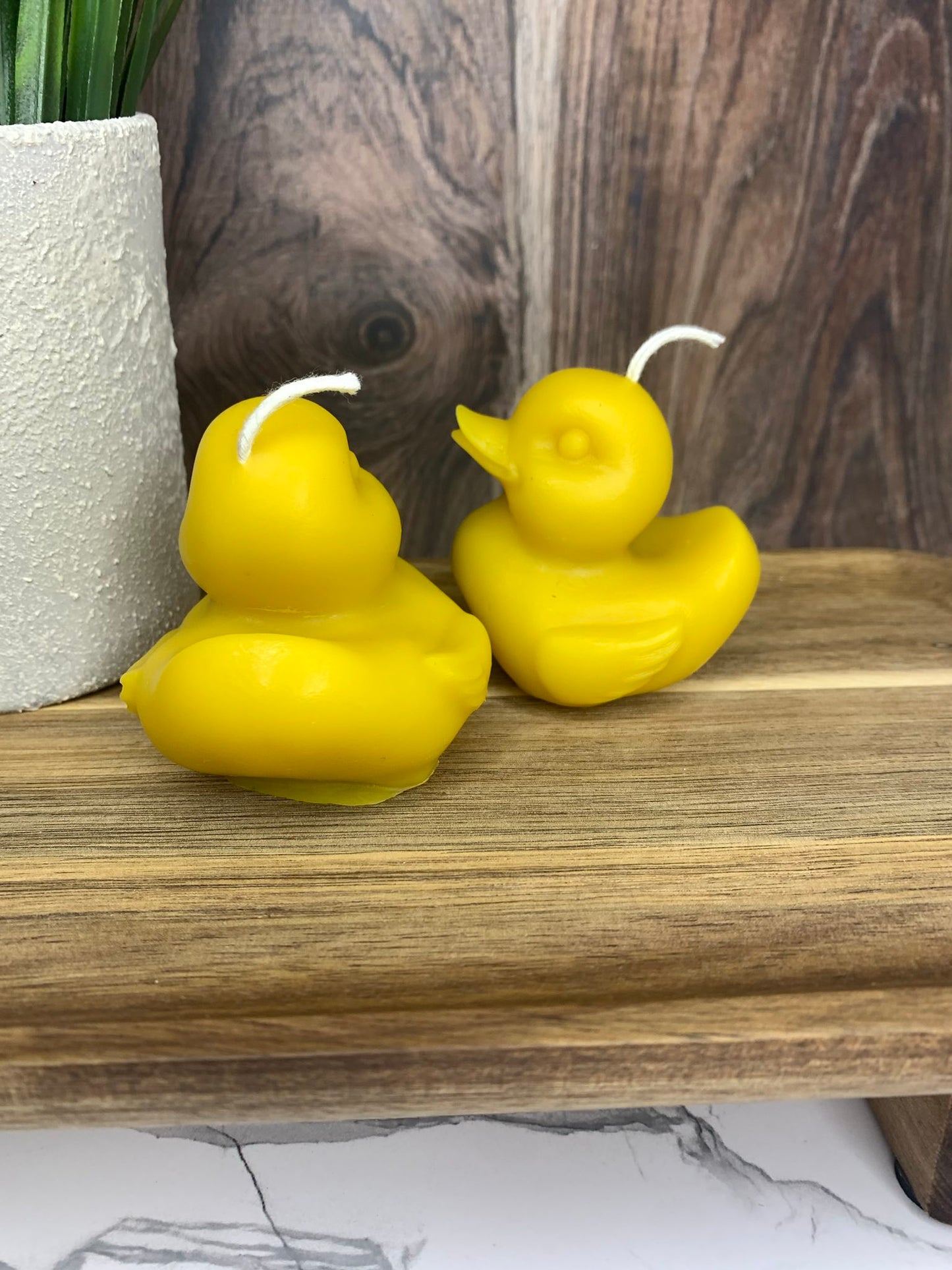 Yellow Duck 100% Beeswax Candle | Home Decor Candle - Yellow Ducky - duck cake topper