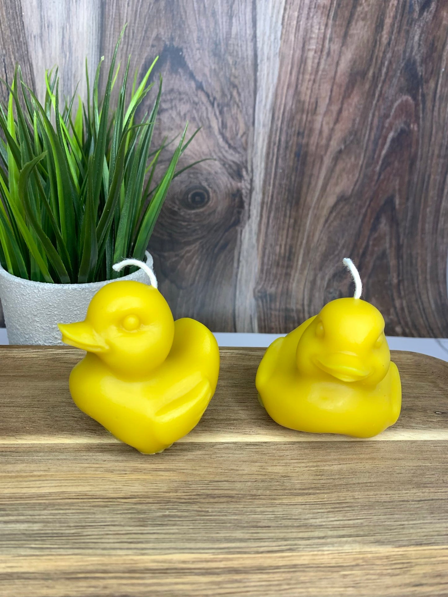 Yellow Duck 100% Beeswax Candle | Home Decor Candle - Yellow Ducky - duck cake topper