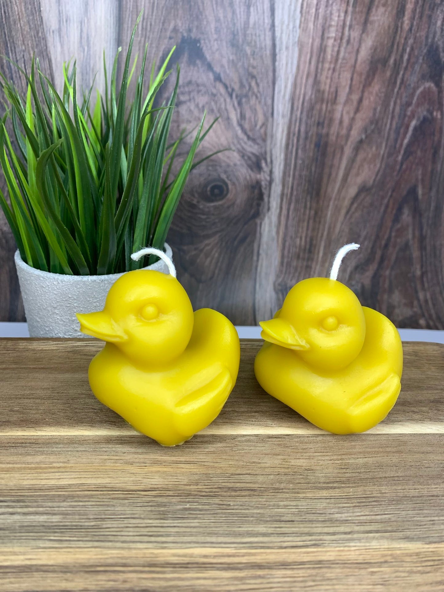 Yellow Duck 100% Beeswax Candle | Home Decor Candle - Yellow Ducky - duck cake topper